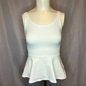 Express white Peplum tank top XS